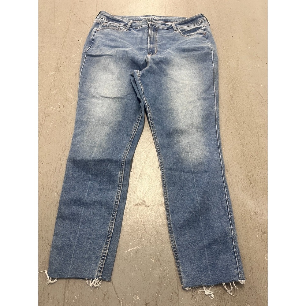 Old Navy Jeans Women 16 Blue Denim Stretch Extra High Rise Rockstar Super Skinny